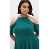Women's Plus Size Love Siren Ruffle Shoulder Dress - forest green | CITY CHIC - 4 of 4