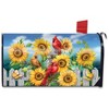 Cardinals And Sunflowers Summer Magnetic Mailbox Cover Floral Standard Briarwood Lane - 3 of 3