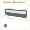 Infans 71" Foldable Baby Bed Rail Guard Toddlers Swing Down Safety Bedrail Grey - 2 of 4