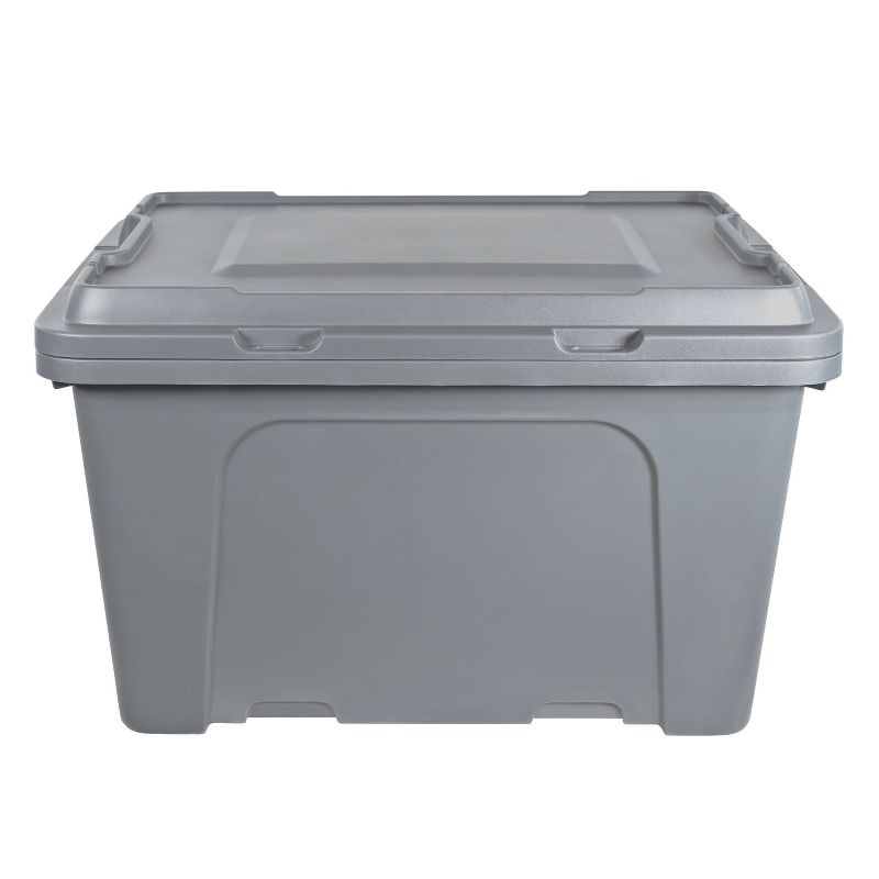 Hefty 18gal Max Pro Storage Tote Gray, 5 of 8