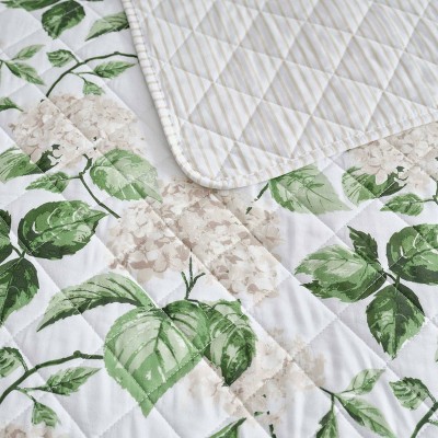 Martha Stewart King Quilt Set Hydrangea Floral Beige — фото 7