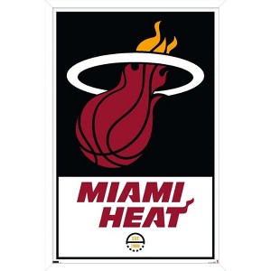 Trends International NBA Miami Heat - Logo 21 Framed Wall Poster Prints - 1 of 4