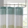 PAGED 72x72 Inch Faux Silk Shower Curtain with Colorblock Design,Shower Curtains for Bathroom - 4 of 4