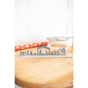 Rustic Metal Nativity Scene – 6.5" Tall Christmas Display by Kalalou - 1 of 3