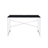 INFURNIC Writing Desk Modern Desk with Chrome Metal Frame and X-Shaped Cross Bar for Office, Black, 24"*47"*28" - 4 of 4