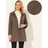 INSPIRE CHIC Women's Peter Pan Collar Single Breasted Winter Long Overcoat - 2 of 4