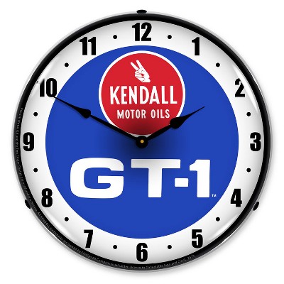 Collectable Sign & Clock | Kendall GT-1 LED Wall Clock Retro/Vintage, Lighted