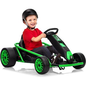24V 9Ah Kids Ride On Go Kart Toy,High Speed 8.1MPH Drifting Car with 2x300W Motors,14.3" XL Seat,Full Metal Frame - 1 of 4
