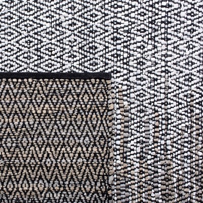 Handmade Light Grey and Grey Cowhide Flat Woven Rug