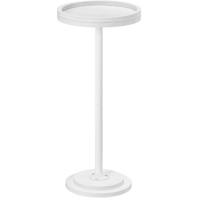 Small Round Side Table, Drink Table, Coffee Martini Table with Pedestal Accent