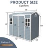 NicBex Resin Outdoor Storage Shed with Lockable Doors,2 Windows and Floor Base for Backyard Garden,Patio - 3 of 4