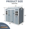 NicBex Resin Outdoor Storage Shed with Lockable Doors,2 Windows and Floor Base for Backyard Garden,Patio - image 3 of 4