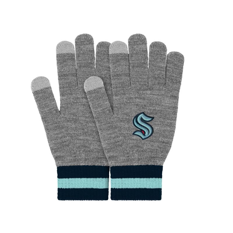 NHL Seattle Kraken Gray Big Logo Glove, 4 of 5