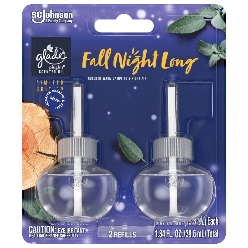 Glade PlugIns Scented Oil Air Freshener - Fall Night Long Refill - 1.34oz/2pk, 5 of 18
