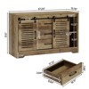 Tribesigns Farmhouse Buffet Cabinet with Storage, 47.24" Sideboard Cabinet with Sliding Louvered Doors and 3 Drawers - 3 of 4