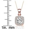 Guili Sterling Silver Pendant Necklace with Asscher-Cut CZ in Green, Gold, Red, White, Rose Gold, or Blue—A Unique and Radiant Design. - 4 of 4