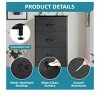 Dresser with 4 Drawers ,Fabric Storage Tower, Organizer Unit for Living Room, Hallway, Closets,Sturdy Steel Frame, Wooden Top - 3 of 4