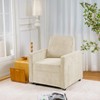NicBex Retractable 3 Seater Sofa,Corduroy Flexible Couch for Living Room,Apartment,Office,Beige - 2 of 4