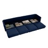 Modern Modular Sectional Sofa with  Storage 4 Seater Chenille Sofa Couch with Contemporary Cylindrica Arm for Living Room-Tanpinhause - 3 of 4
