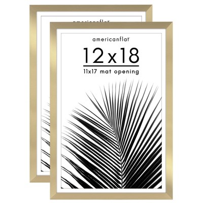 Americanflat 2 Pack of Picture Frames with Mat - Plexiglass Cover