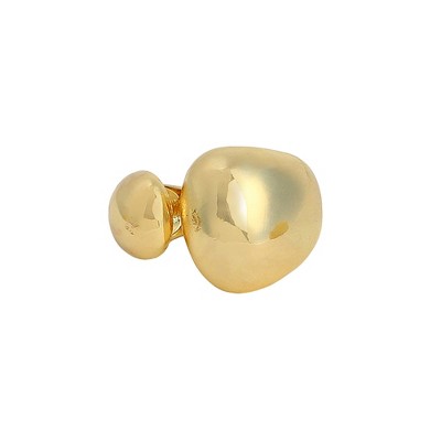 SOHI Women's Champayne Gold The Semi-Chunky Finger Ring