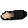 Allegra K Women's Espadrille Platform Heeled Wedges Sandals - 4 of 4