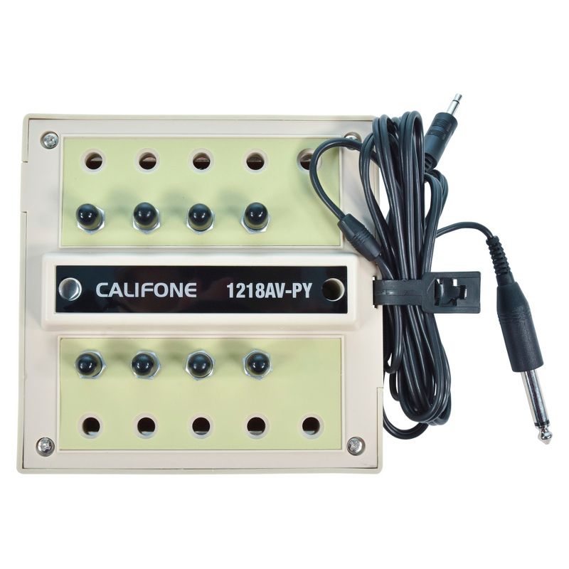 Califone 1218AV-PY 8 Position Jackbox with Volume Control, Beige, 1 of 4