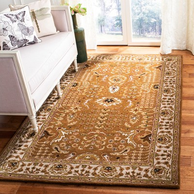 Golden Hand-Tufted Wool Oriental Area Rug 8'3" x 11'