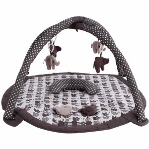 Bacati - Baby Activity Gyms & Playmats (Elephants White/Grey) - 1 of 3