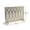 VYNXARIA Modern Single PanelIron Fire Screen, Gold Finish - 3 of 4