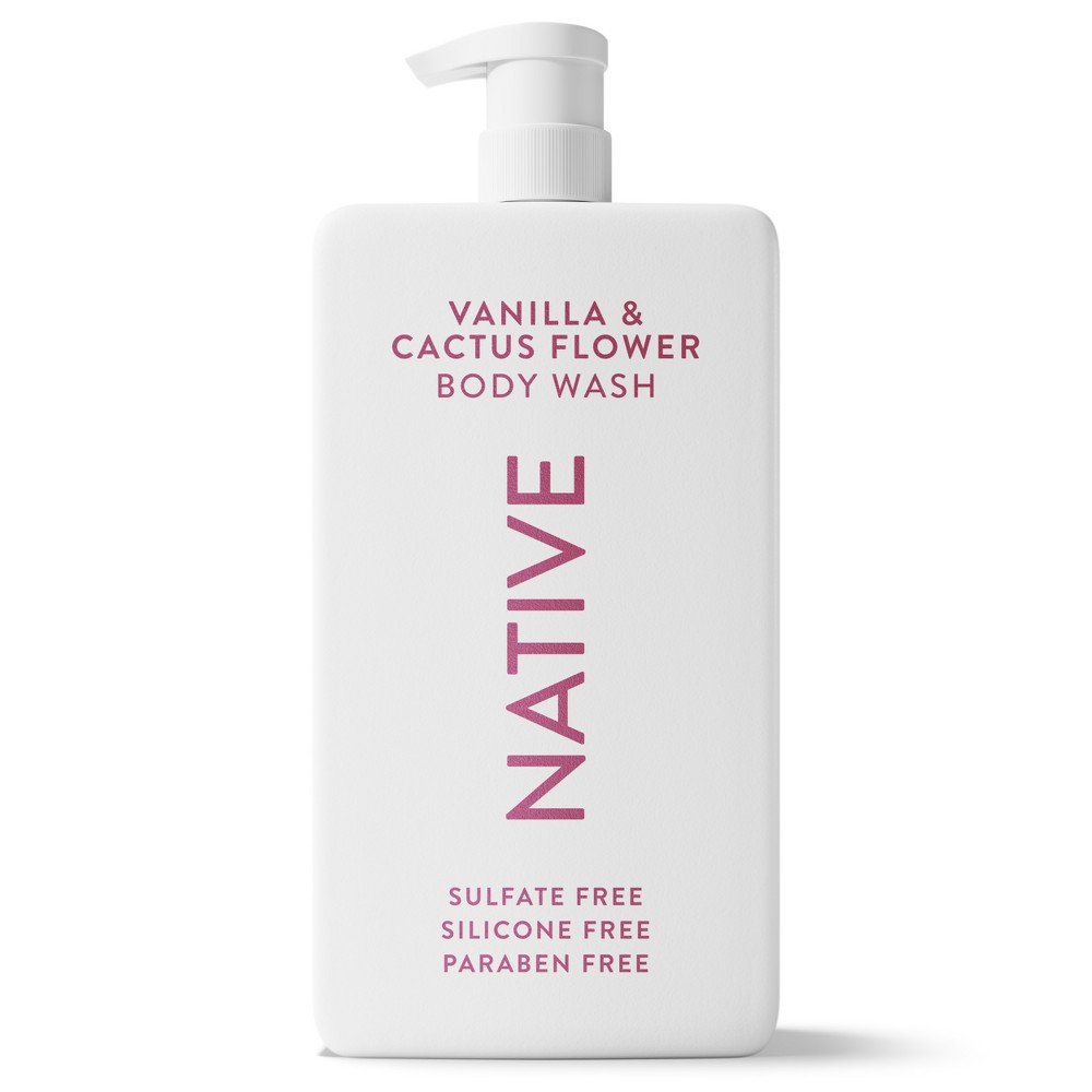 Photos - Shower Gel Native Body Wash - Vanilla & Cactus Flower - 36 fl oz: Paraben-Free, Sulfate-Free, Vegan, Basic Cleansing 