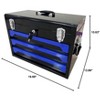 3 Drawers Tool Box with Tool Set, Tool Chest with 439-Piece Tool Set, Tool Box with 3 Drawers, Tool Chest Organizer for Garage - 2 of 4