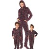 ADR Women's Plush Fleece One Piece Hooded Footed Zipper Pajamas, Soft Adult Jumpsuit PJs with Hood - 3 of 4