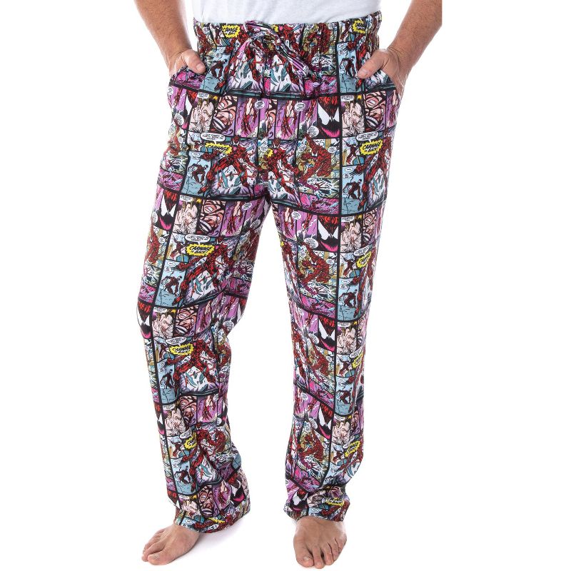 Marvel Men's Carnage Comic Book Allover Design Sleep Lounge Pajama Pants Multicolor, 1 of 5