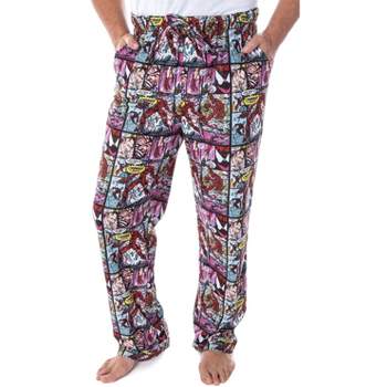 Marvel Men's Carnage Comic Book Allover Design Sleep Lounge Pajama Pants Multicolor