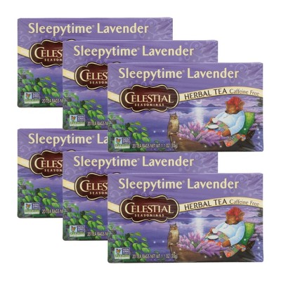 Celestial Seasonings Sleepytime Lavender Tea - Case of 6 boxes/20 bags