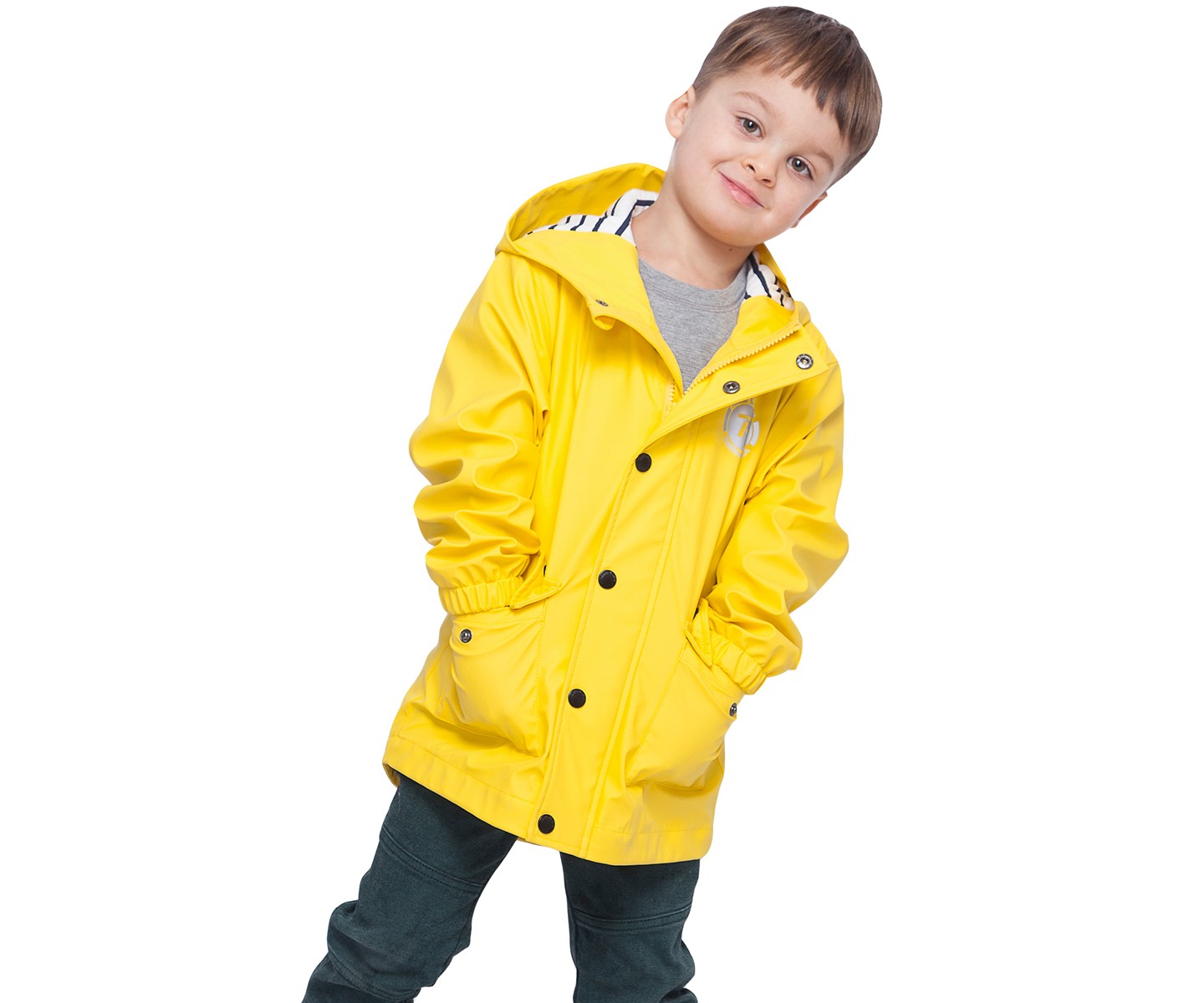 Куртки Rokka&Rolla Waterproof Rain Coats Rubberized Jackets-Lemon Chrome для мальчиков — фото 3