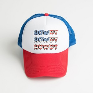 Simply Sage Market Howdy Flag Stacked Foam Trucker Hat - 1 of 2