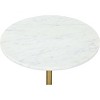 Charmayanne Side Table Marble White - ZM Home: Chrome-Plated Iron Frame, Round Glam Accent Table for Residential or Hospitality Use - 4 of 4