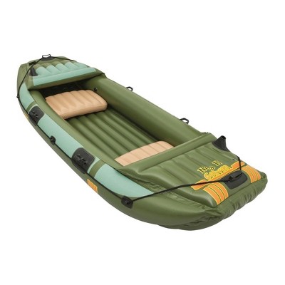 Bestway Hydro Force Neva III Heavy Duty Inflatable 3 Person Water Raft, Green