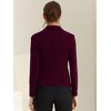 Allegra K Women's Elegant Work Office Lapel Collar Button Down Regular Fit Suit Blazer - 4 of 4