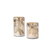 Sullivans Pinecone Glass Pillar Candle Holder Set of 2, 6"H & 7.75"H Gold - 4 of 4
