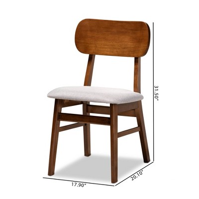 Walnut Brown and Grey Low-Profile Cane Arm Chair