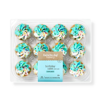 Classic Birthday Cakes Cupcakes - 22oz/12ct - Favorite Day™