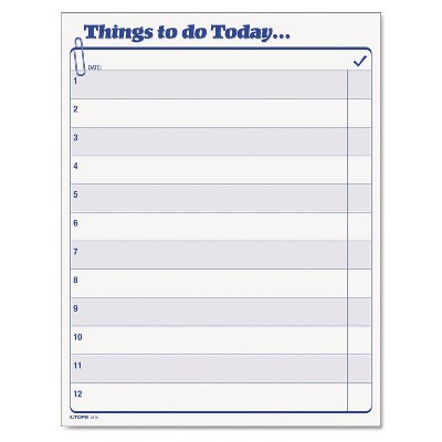 TOPS "Things To Do Today" Daily Agenda Pad 8 1/2 x 11 100 Forms 2170