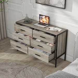 Bella Depot Wood Dresser with 6 Drawers - 1 of 4