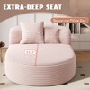 KWPZQEB 51'' Chaise Lounge Chair, Corduroy Upholstered Boneless Sofa Bed with 2 Pillows, Modern Sleeper Couches for Living Room, Bedroom - 4 of 4
