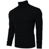 BLUEMING Men's Turtle Neck Sweater Tops Knitted Rib Textured Mens Basic Tops Lightweight Thermal Base Layer - 3 of 4