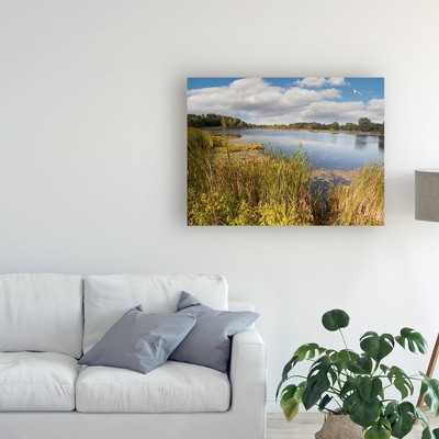 18" x 24" Hopkins Lake Owosso Mi by Monte Nagler - Trademark Fine Art