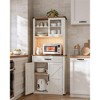 VASAGLE 71" Pantry Cabinet with Lights and Charging Station, Kitchen Pantry Cabinet,Farmhouse Storage Cabinet - 2 of 4